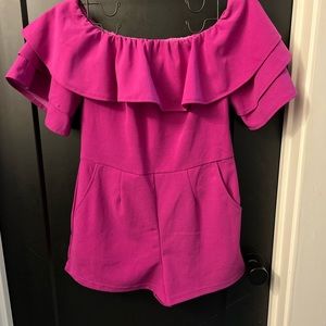 Hope Isabella boutique off the shoulder romper.